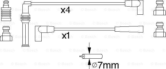 BOSCH 0 986 356 884 - Комплект проводов зажигания unicars.by