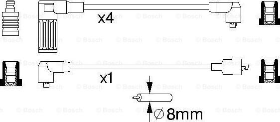 BOSCH 0 986 356 836 - Комплект проводов зажигания unicars.by