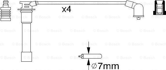 BOSCH 0 986 356 837 - Комплект проводов зажигания unicars.by