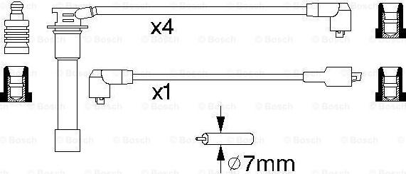 BOSCH 0 986 356 871 - Комплект проводов зажигания unicars.by