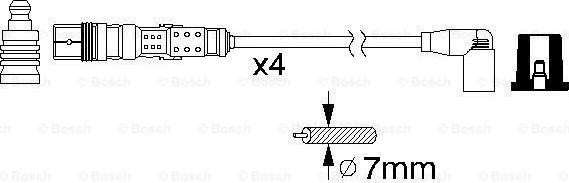 BOSCH 0 986 356 344 - Комплект проводов зажигания unicars.by