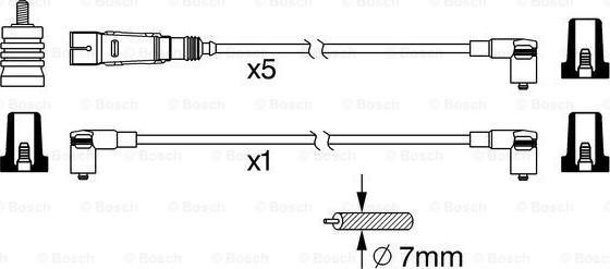 BOSCH 0 986 356 340 - Комплект проводов зажигания unicars.by