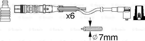 BOSCH 0 986 356 348 - Комплект проводов зажигания unicars.by