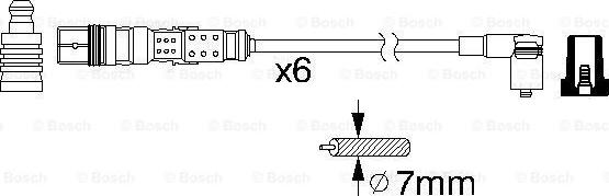 BOSCH 0 986 356 347 - Комплект проводов зажигания unicars.by