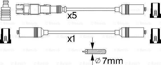 BOSCH 0 986 356 350 - Комплект проводов зажигания unicars.by