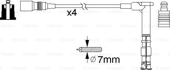 BOSCH 0 986 356 351 - Комплект проводов зажигания unicars.by