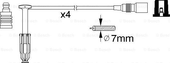 BOSCH 0 986 356 352 - Комплект проводов зажигания unicars.by