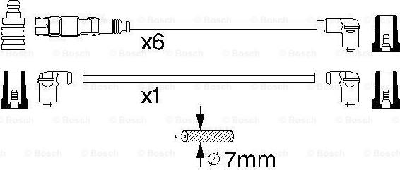 BOSCH 0 986 356 301 - Комплект проводов зажигания unicars.by