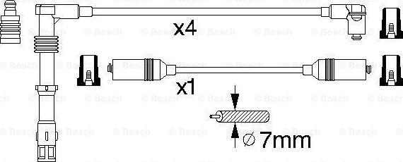 BOSCH 0 986 356 303 - Комплект проводов зажигания unicars.by