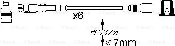 BOSCH 0 986 356 302 - Комплект проводов зажигания unicars.by