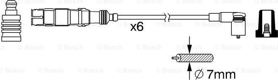 BOSCH 0 986 356 384 - Комплект проводов зажигания unicars.by