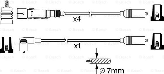 BOSCH 0 986 356 381 - Комплект проводов зажигания unicars.by