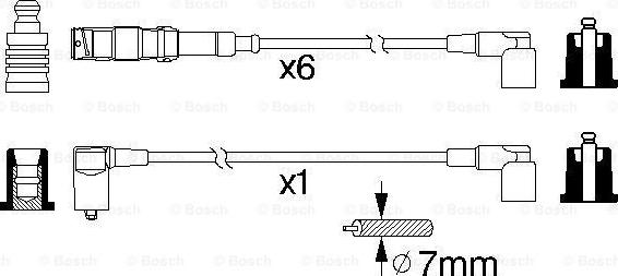 BOSCH 0 986 356 332 - Комплект проводов зажигания unicars.by