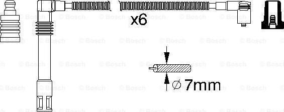 BOSCH 0 986 356 321 - Комплект проводов зажигания unicars.by