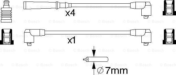 BOSCH 0 986 356 790 - Комплект проводов зажигания unicars.by