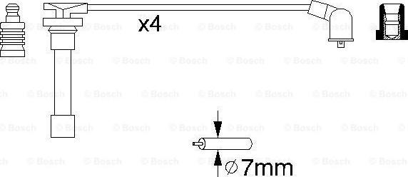 BOSCH 0 986 356 793 - Комплект проводов зажигания unicars.by