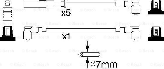 BOSCH 0 986 356 753 - Комплект проводов зажигания unicars.by