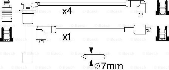 BOSCH 0 986 356 760 - Комплект проводов зажигания unicars.by