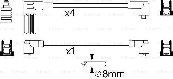 BOSCH 0 986 356 718 - Комплект проводов зажигания unicars.by