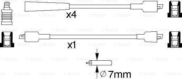 BOSCH 0 986 356 785 - Комплект проводов зажигания unicars.by