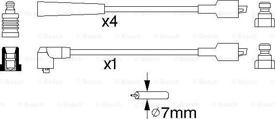 BOSCH 0 986 356 786 - Комплект проводов зажигания unicars.by