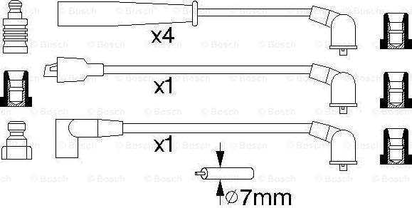 BOSCH 0 986 356 735 - Комплект проводов зажигания unicars.by