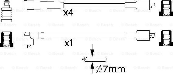 BOSCH 0 986 356 736 - Комплект проводов зажигания unicars.by