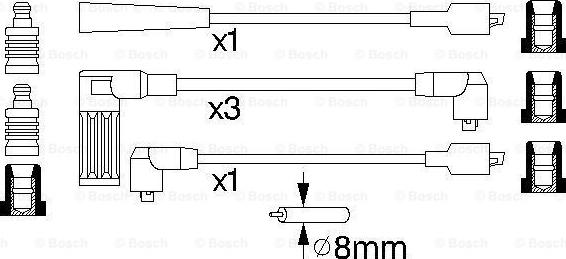 BOSCH 0 986 356 737 - Комплект проводов зажигания unicars.by