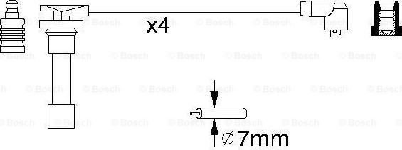 BOSCH 0 986 356 776 - Комплект проводов зажигания unicars.by