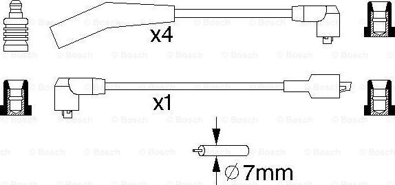 BOSCH 0 986 357 094 - Комплект проводов зажигания unicars.by