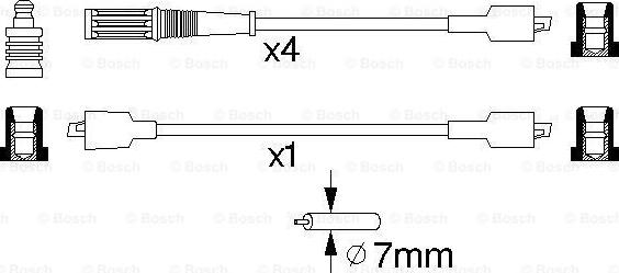 BOSCH 0 986 357 084 - Комплект проводов зажигания unicars.by