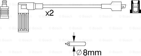 BOSCH 0 986 357 081 - Комплект проводов зажигания unicars.by