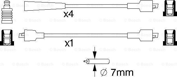 BOSCH 0 986 357 082 - Комплект проводов зажигания unicars.by