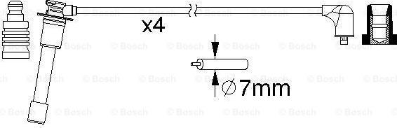 BOSCH 0 986 357 149 - Комплект проводов зажигания unicars.by