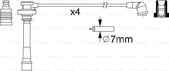 BOSCH 0 986 357 147 - Комплект проводов зажигания unicars.by