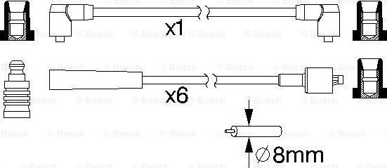 BOSCH 0 986 357 164 - Комплект проводов зажигания unicars.by