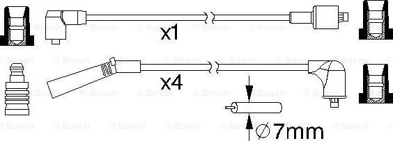 BOSCH 0 986 357 185 - Комплект проводов зажигания unicars.by