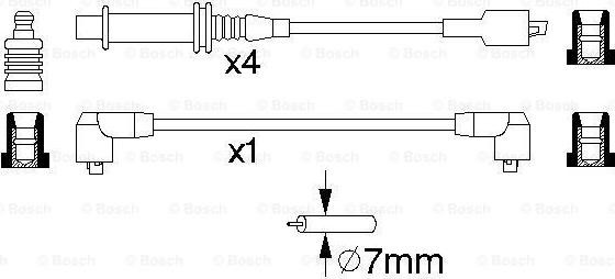 BOSCH 0 986 357 121 - Комплект проводов зажигания unicars.by