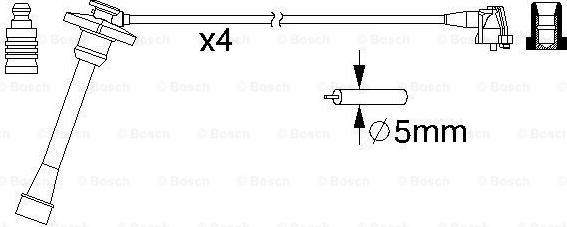 BOSCH 0 986 357 176 - Комплект проводов зажигания unicars.by