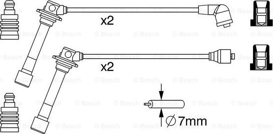 BOSCH 0 986 357 241 - Комплект проводов зажигания unicars.by