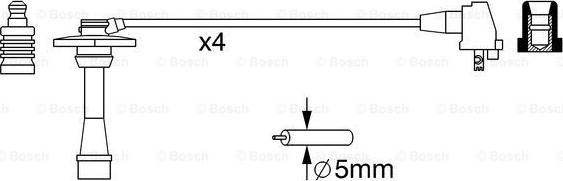 BOSCH 0 986 357 259 - Комплект проводов зажигания unicars.by