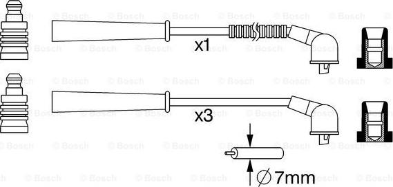 BOSCH 0 986 357 265 - Комплект проводов зажигания unicars.by