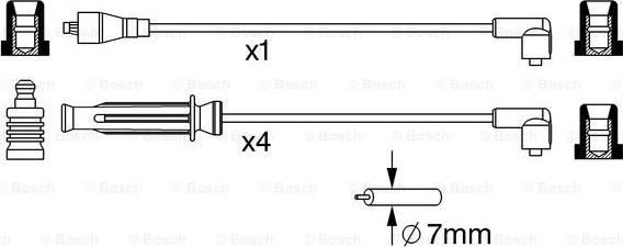 BOSCH 0 986 357 236 - Комплект проводов зажигания unicars.by