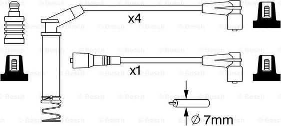 BOSCH 0 986 357 279 - Комплект проводов зажигания unicars.by