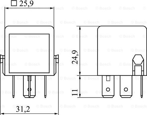 BOSCH 0 986 332 040 - Реле, рабочий ток unicars.by