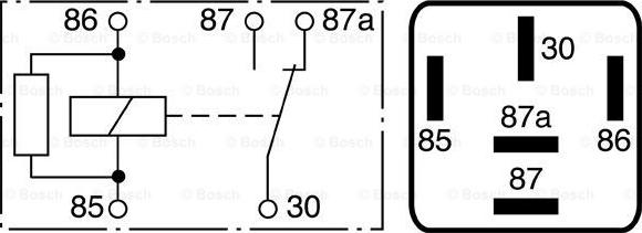 BOSCH 0 986 332 041 - Реле, рабочий ток unicars.by