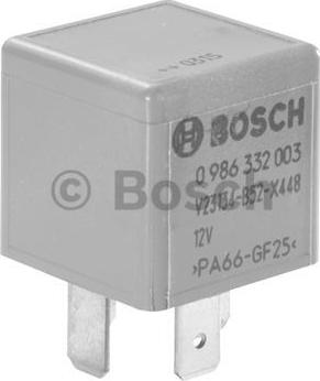 BOSCH 0 986 332 003 - Реле, рабочий ток unicars.by