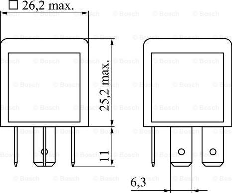 BOSCH 0 986 332 030 - Реле, рабочий ток unicars.by