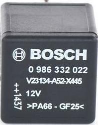 BOSCH 0 986 332 022 - Реле, рабочий ток unicars.by