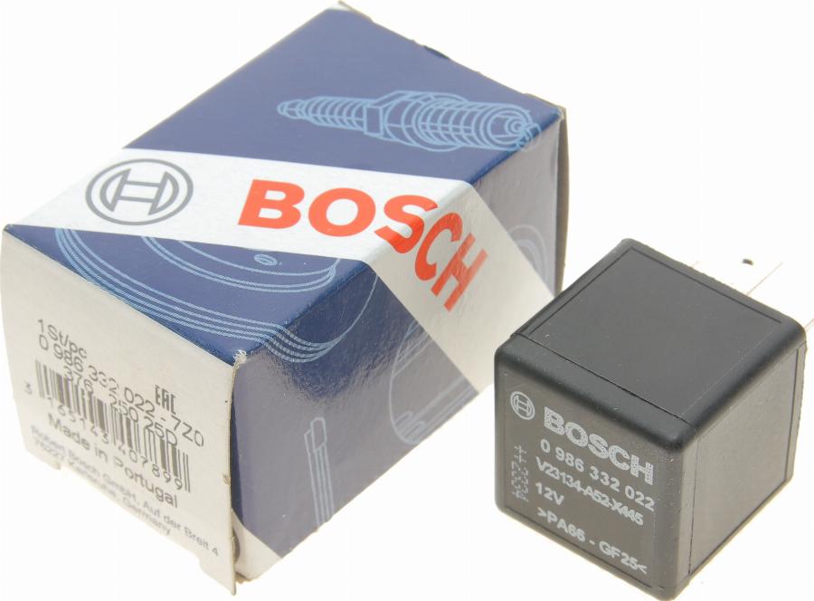 BOSCH 0 986 332 022 - Реле, рабочий ток unicars.by